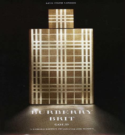 Burberry perfume gold bottle